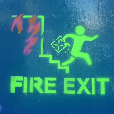Fire exit sign