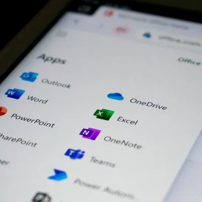 Microsoft apps screen