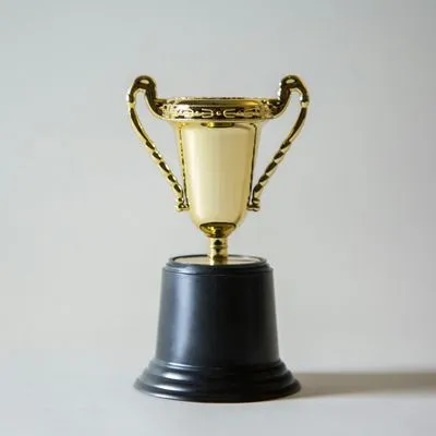 A gold trophy 