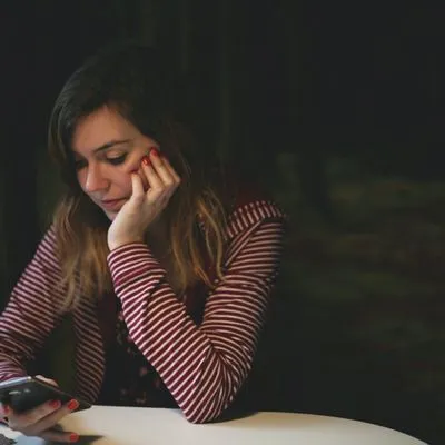 Women looking at her phone