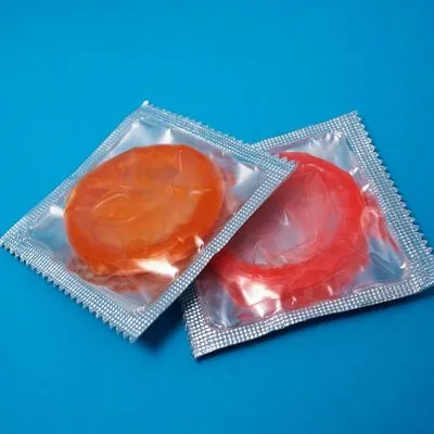 Two condoms in wrappers 