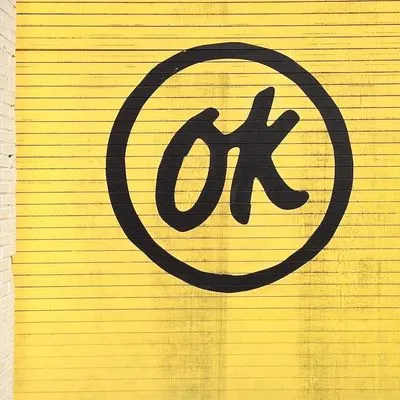 OK painted on a wall